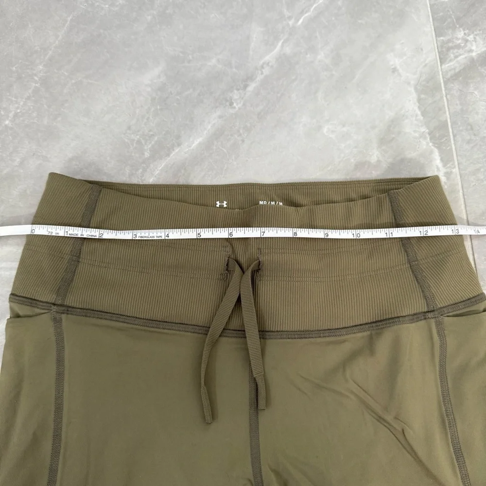 Women’s Under Armour Fitted Workout Athletic Leggings Drawstring Pockets Medium